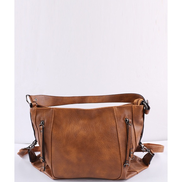 Brown Vegan Leather Handbag - Picture 6 of 9